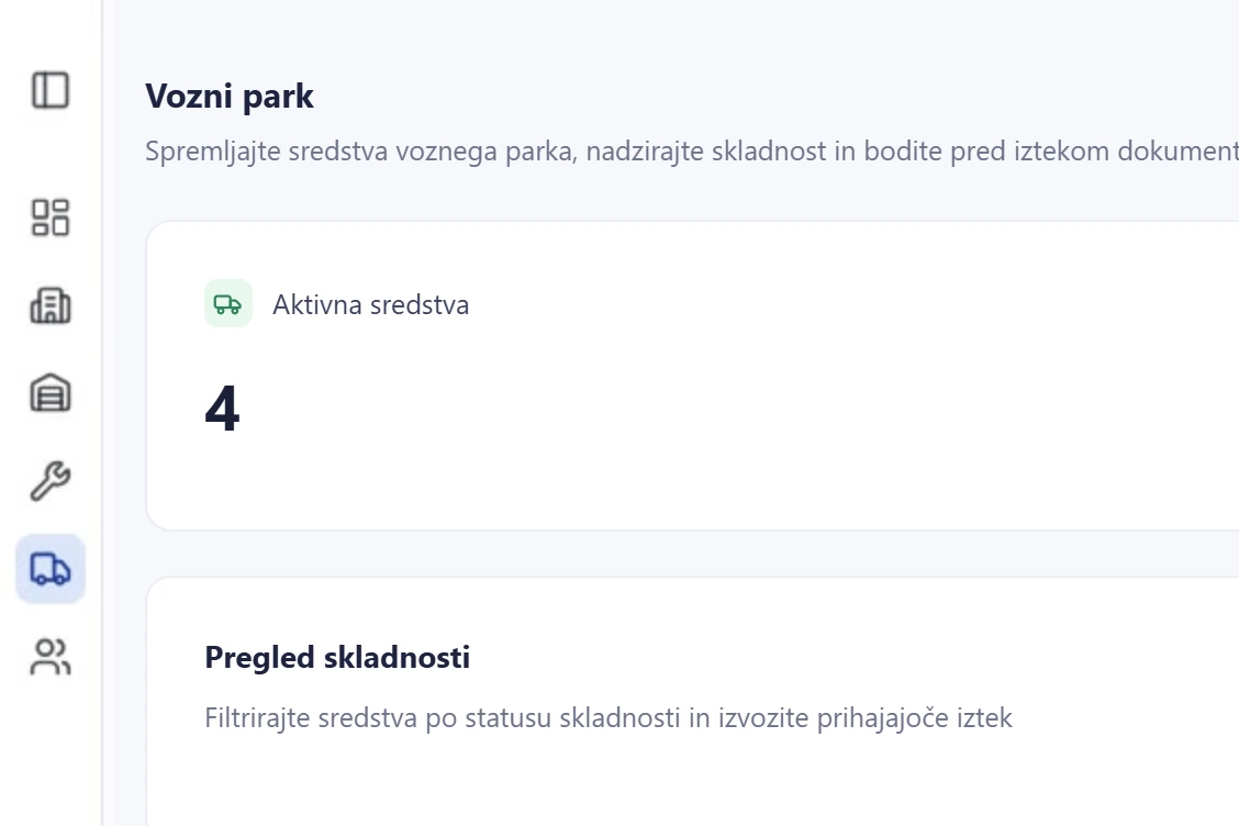 Modul Vozni park
