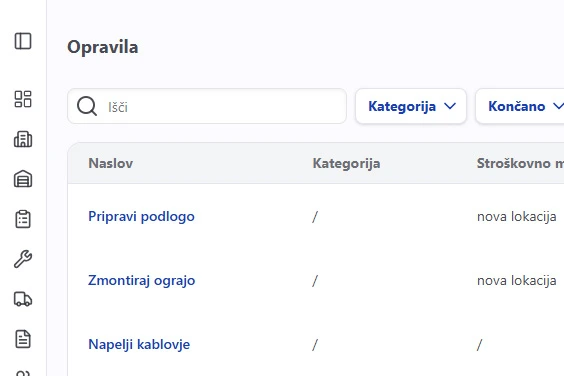 Modul Opravila
