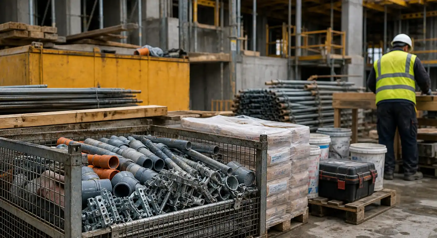 Digital warehouse management for a construction company