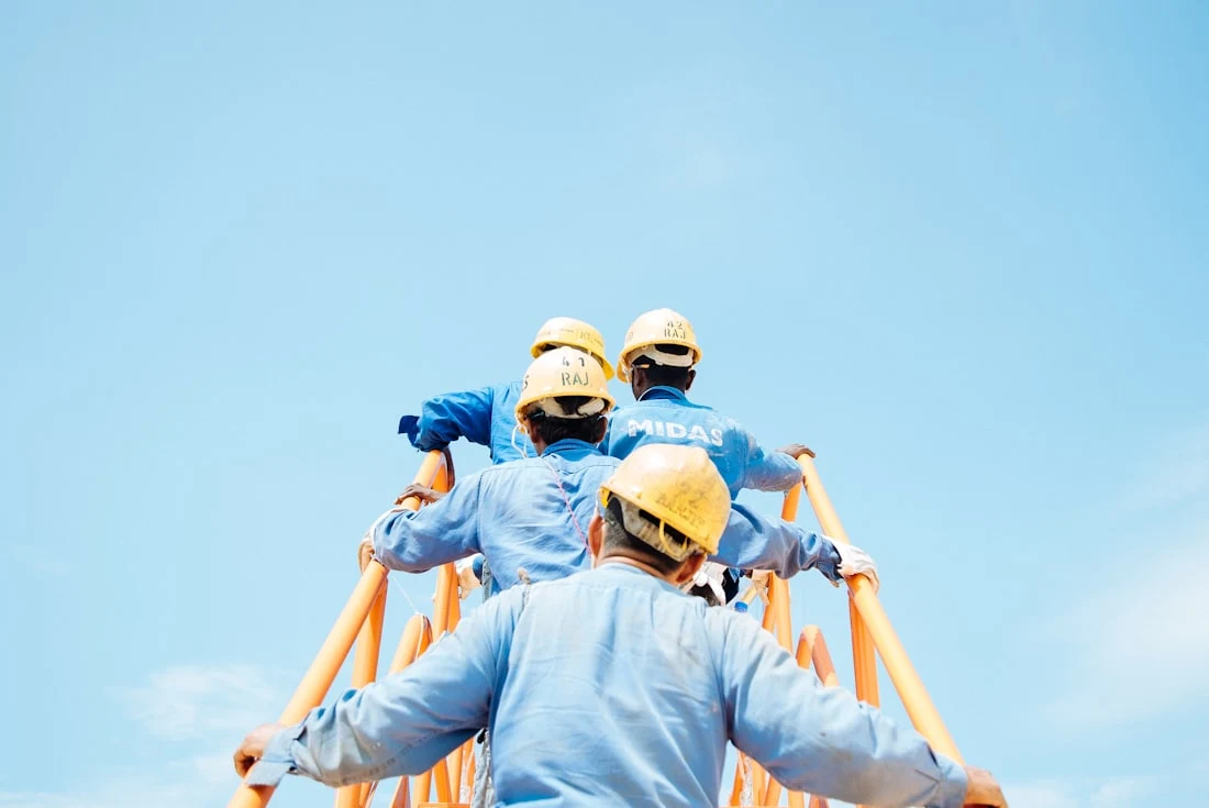 Construction crew on site