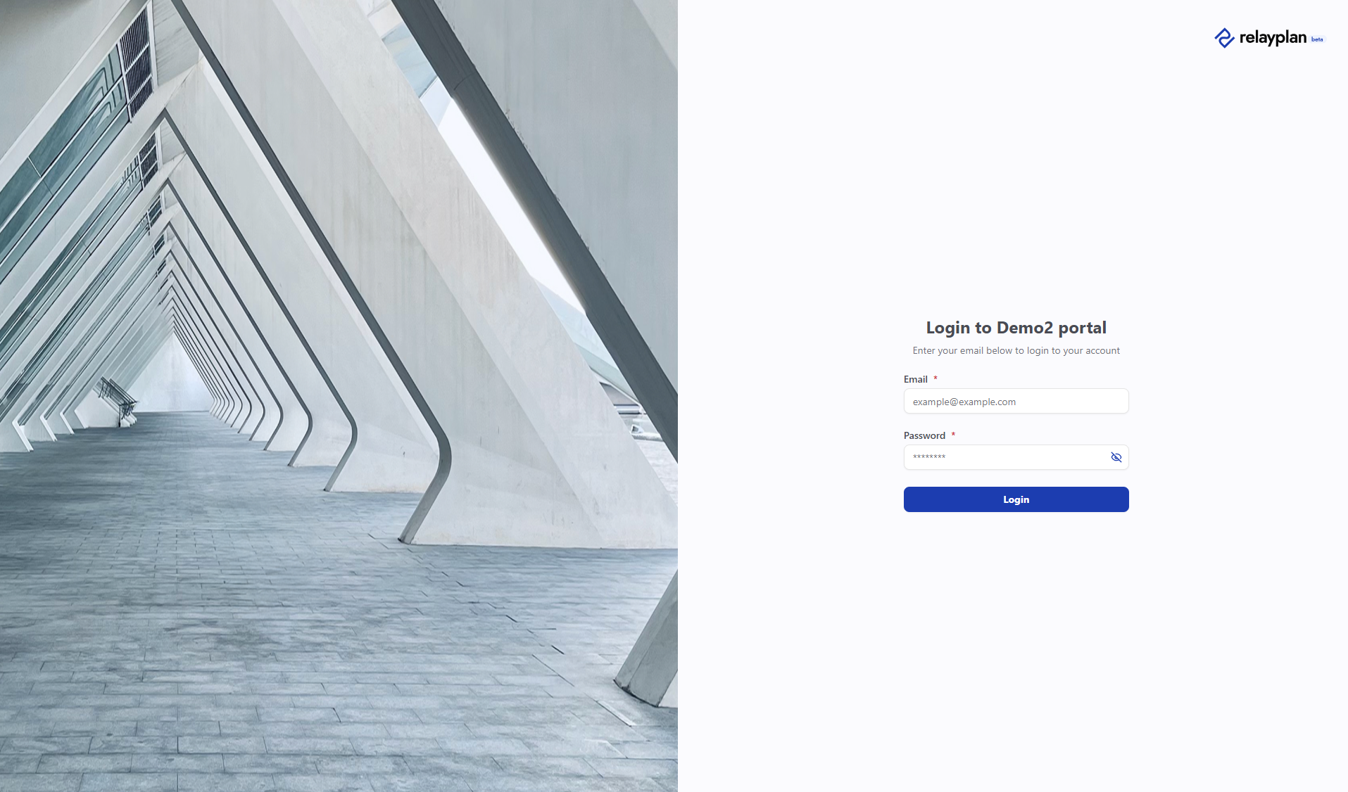 RelayPlan login page